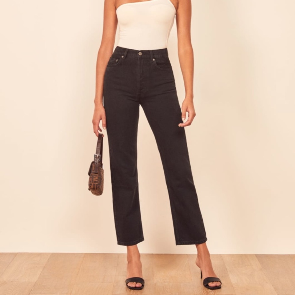 Reformation Cynthia High Rise Straight Jeans
